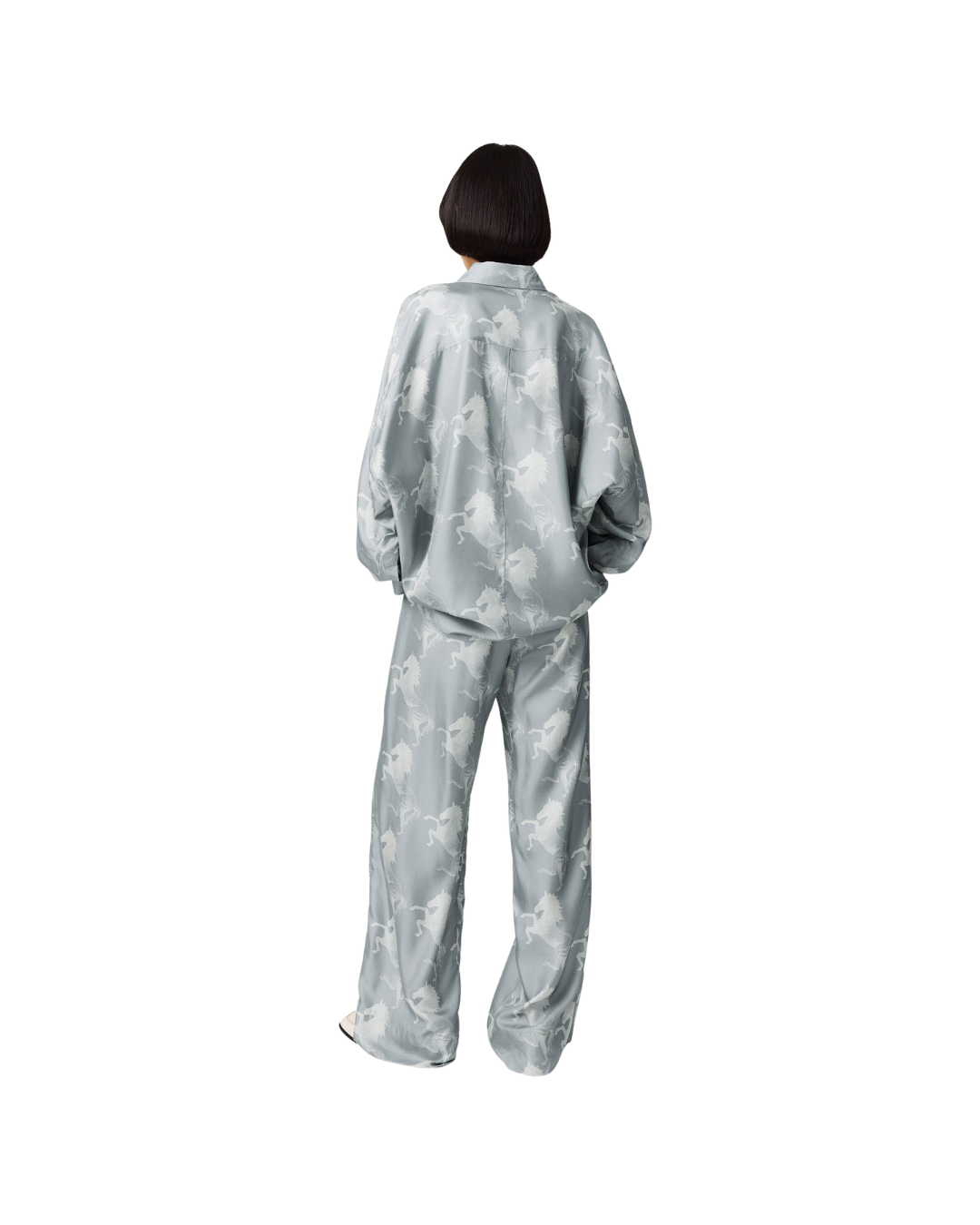 Horse Print Silk Shirt