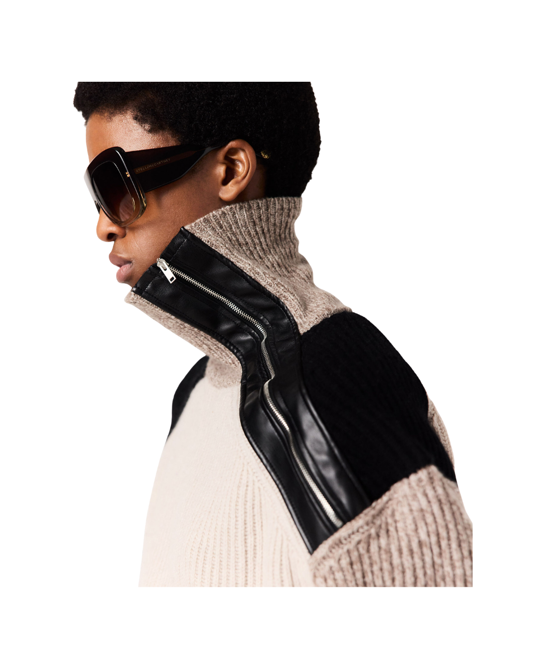 Block Panelled Knit Jumper