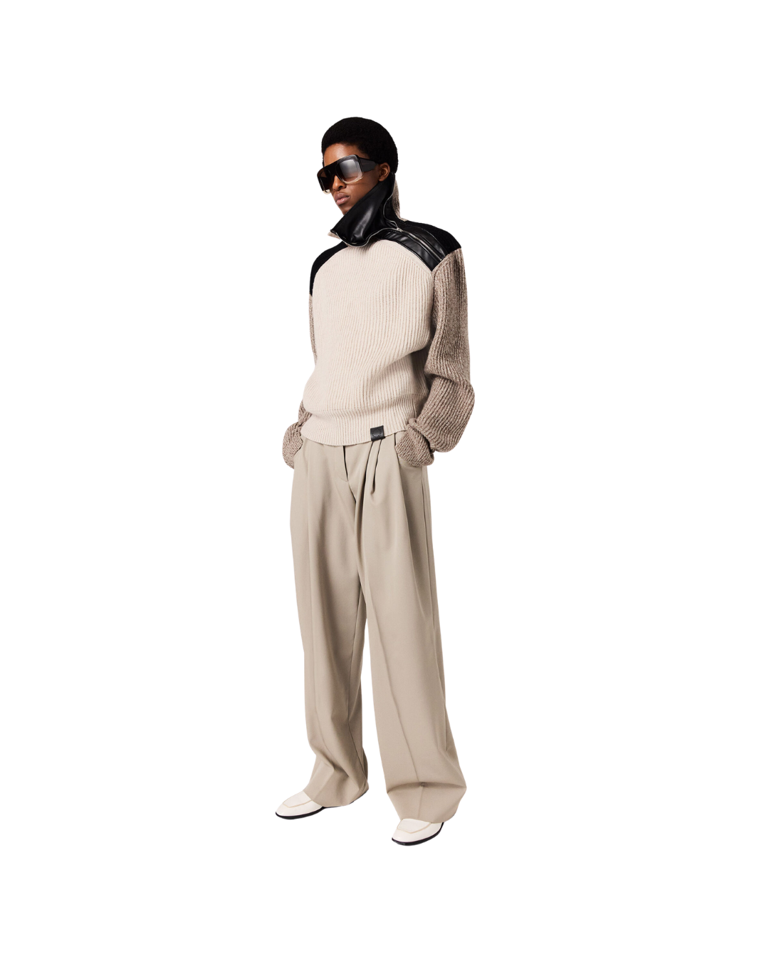Block Panelled Knit Jumper