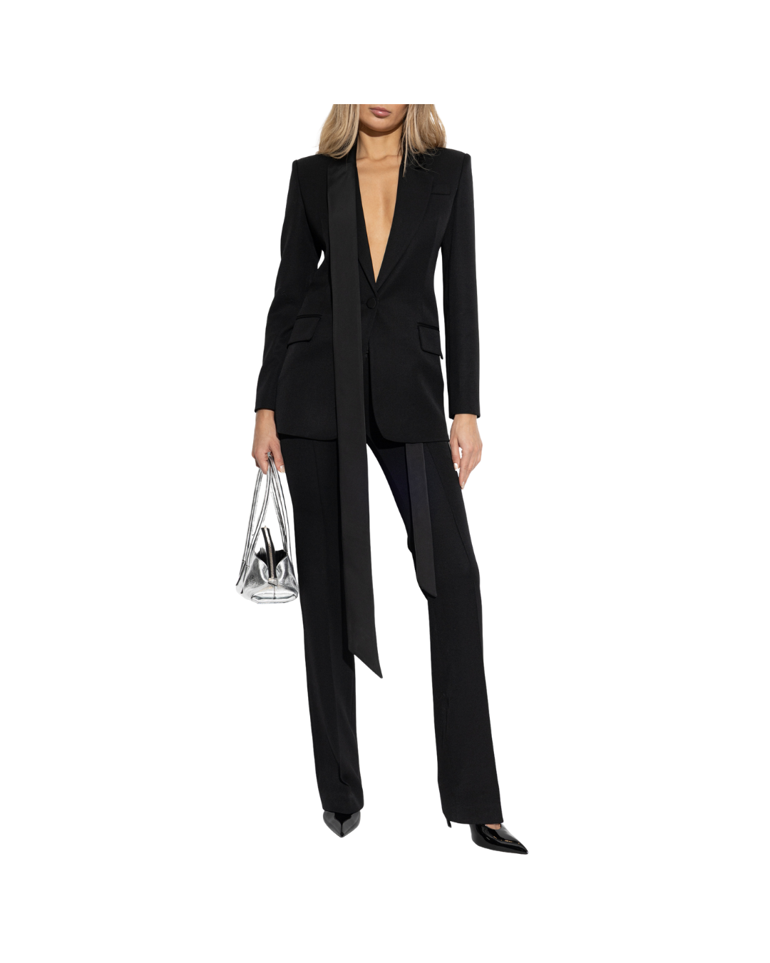 Wool Blazer With Scarf