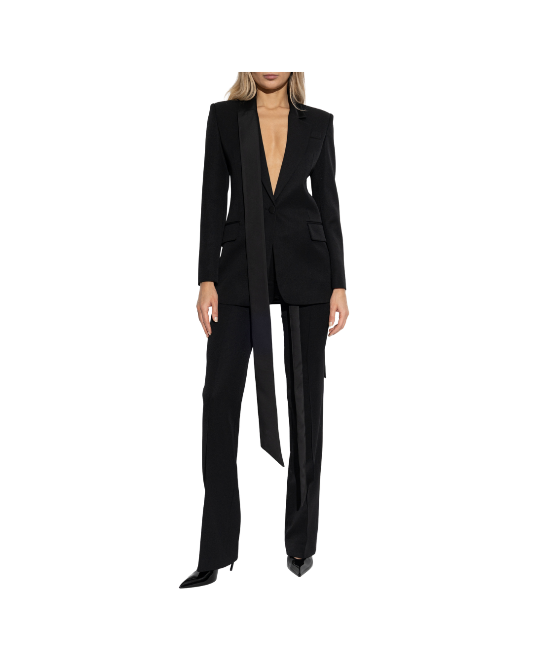Wool Blazer With Scarf