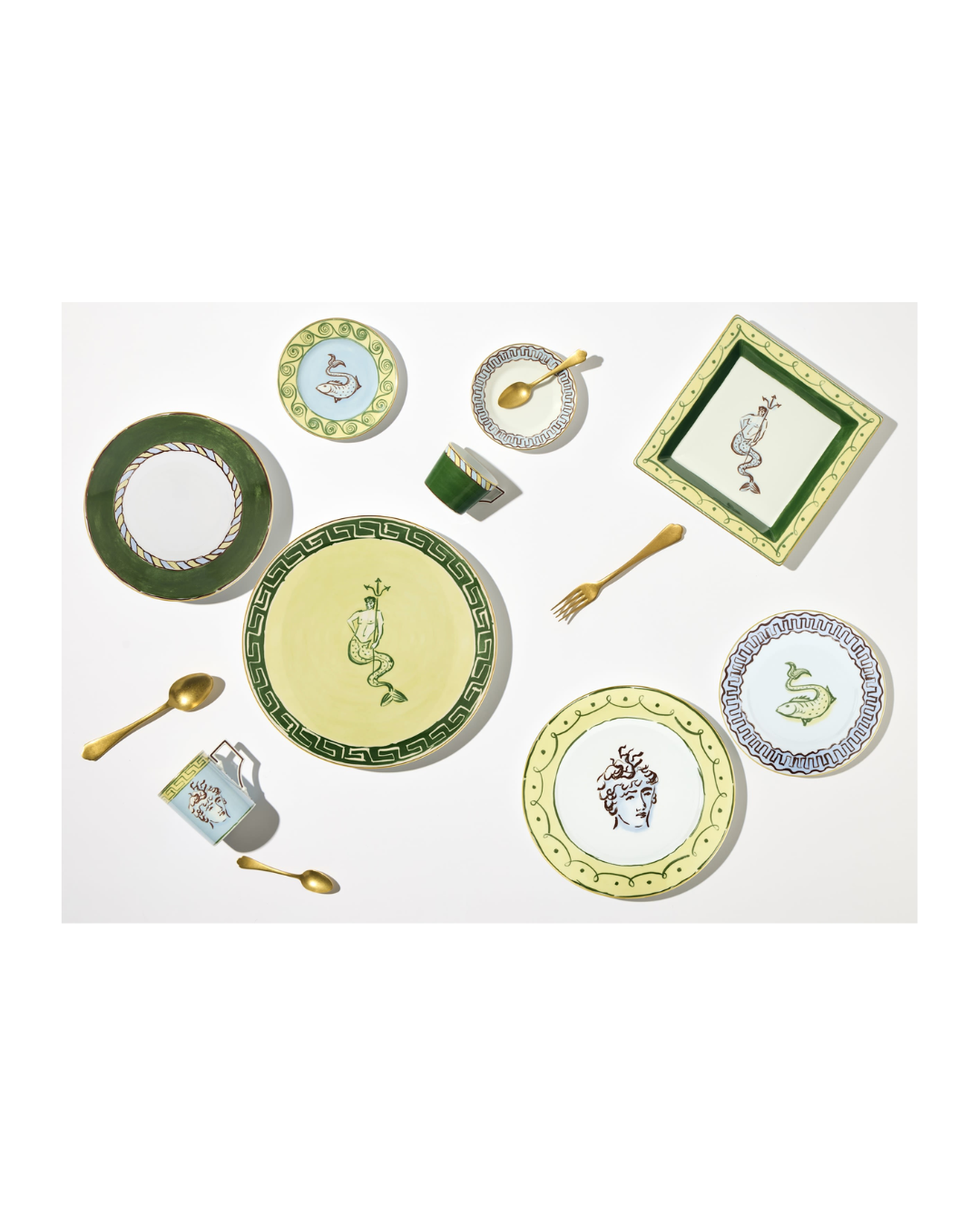 Pine Green Tea Set For Two