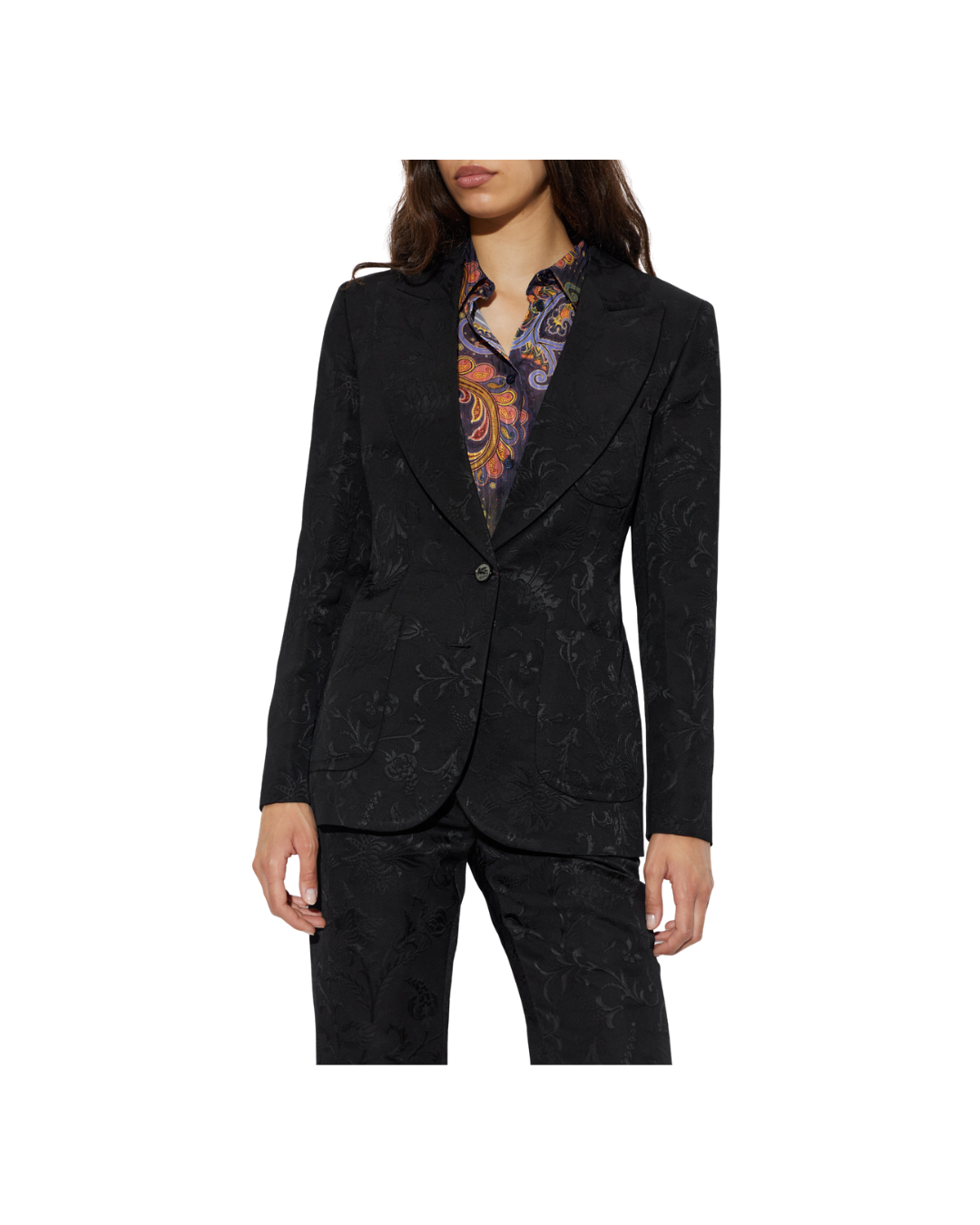 Fitted Jacket With Peak Lapel