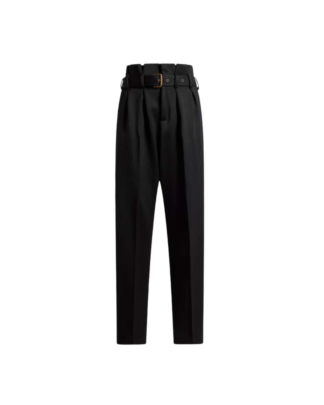 Wide-leg Wool Trousers With Belt