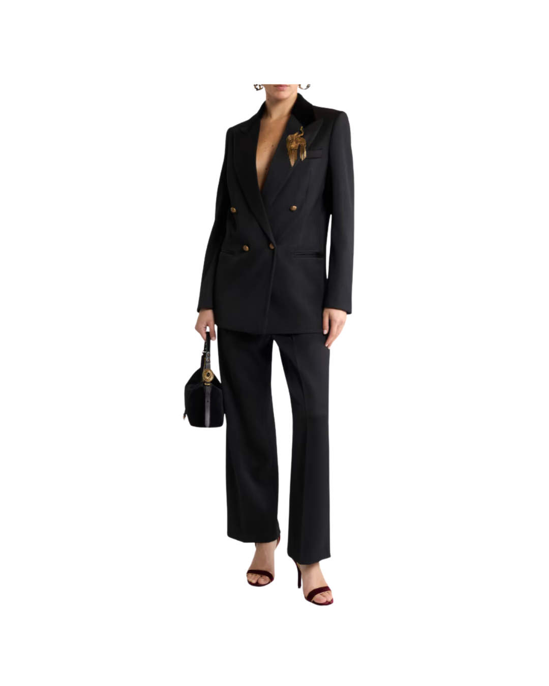 Wide-leg Wool Trousers With Belt