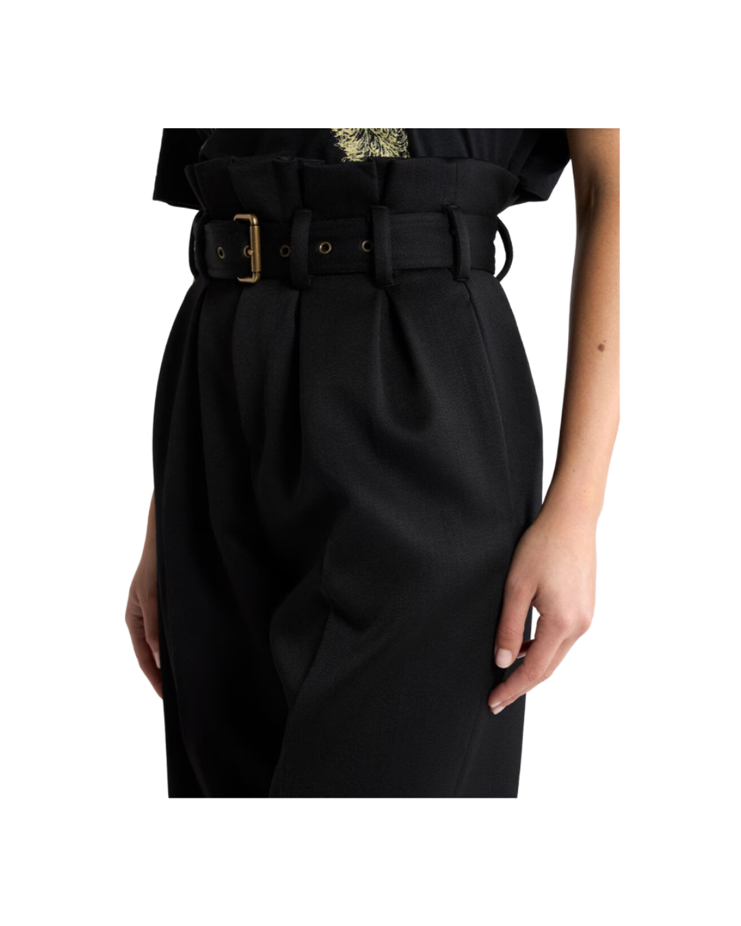 Wide-leg Wool Trousers With Belt