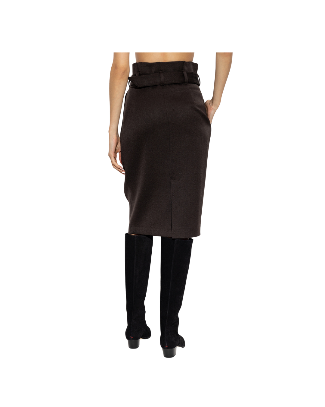 Wool Skirt With Belt
