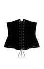 Stretch Cotton Velvet Corset Belt