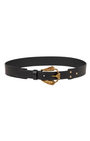 Leather Belt With Animal Buckle