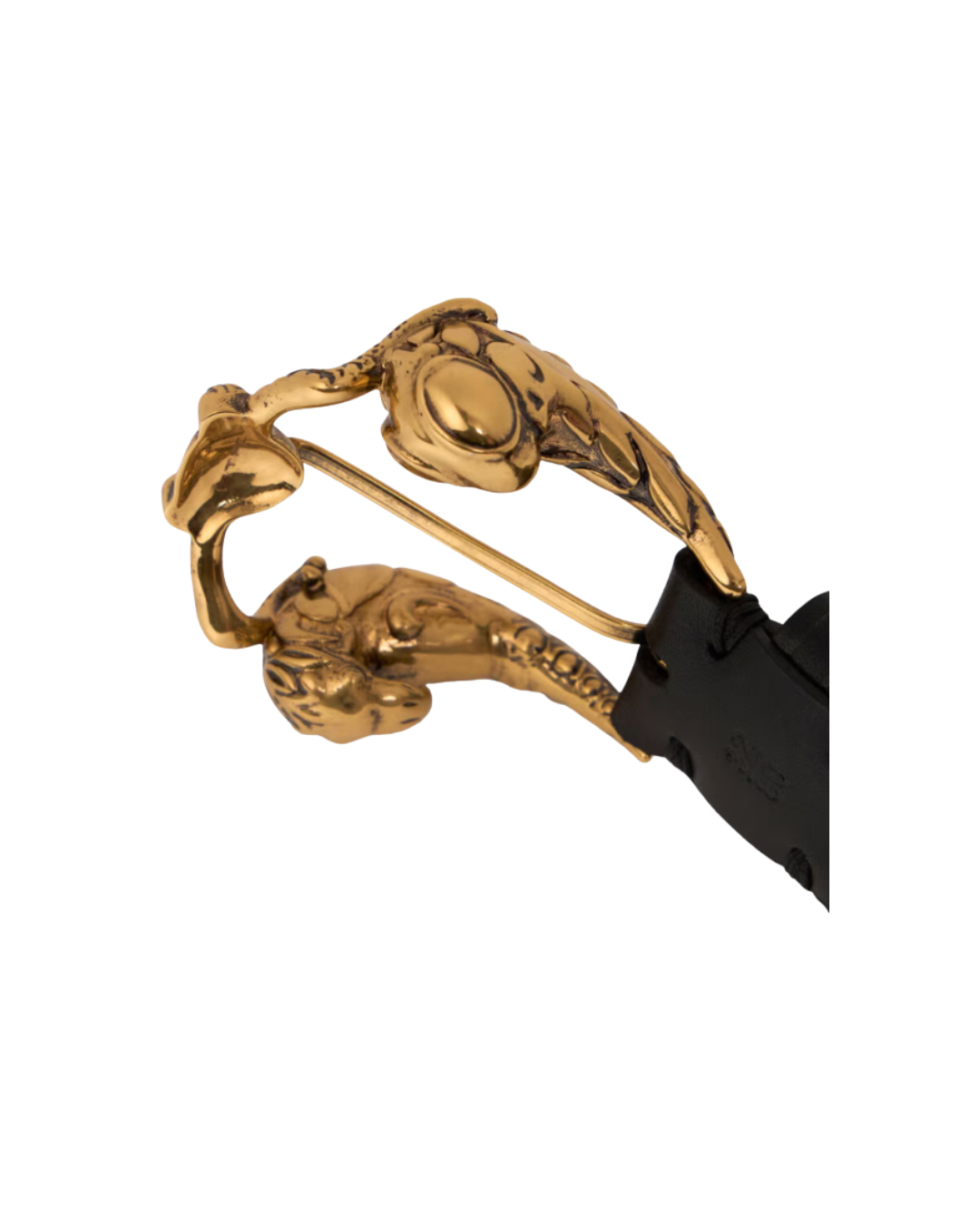 Leather Belt With Animal Buckle