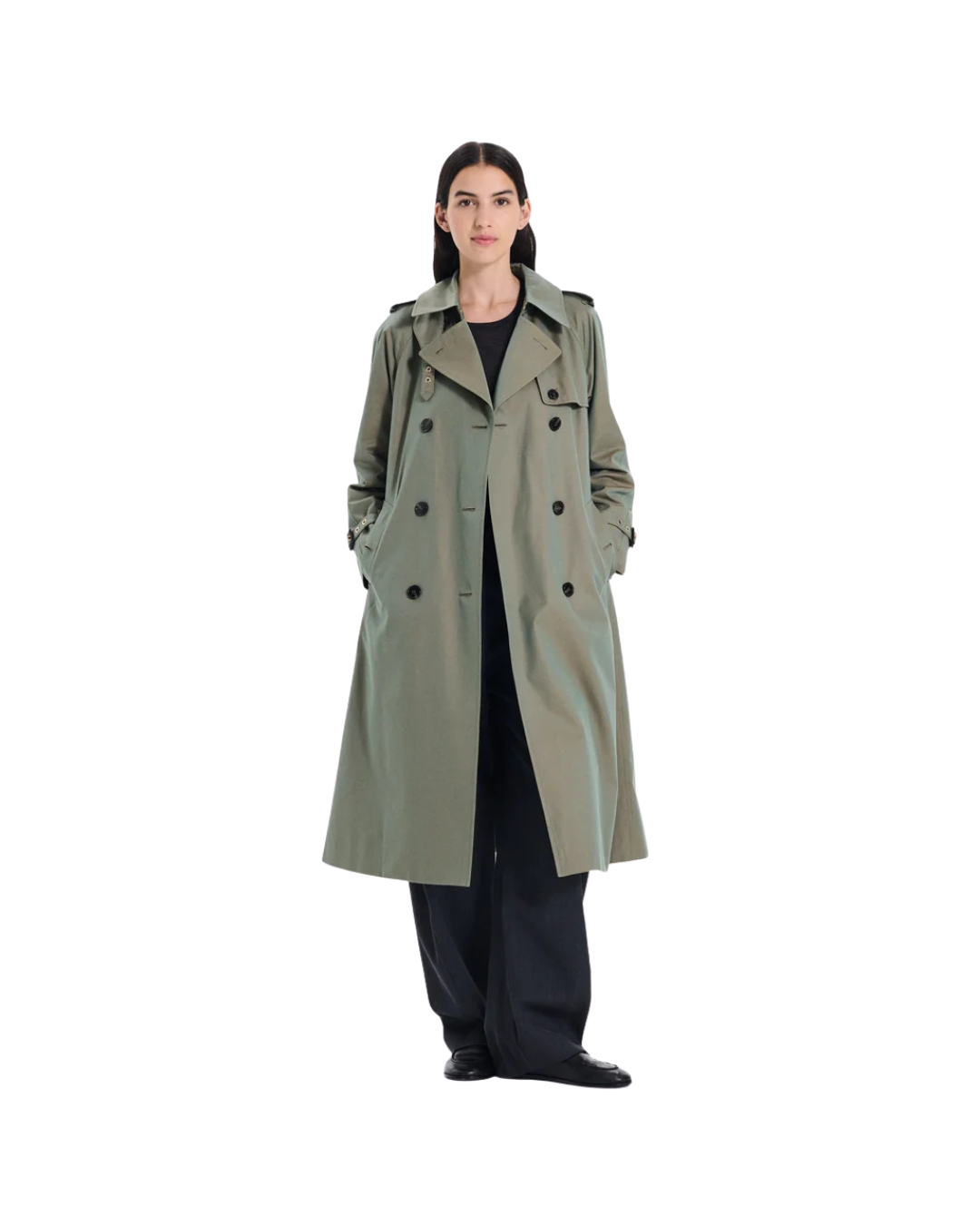 Forrest Gabardine Double Breasted Trench Coat