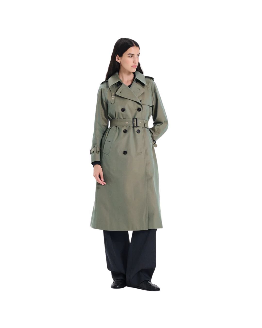 Forrest Gabardine Double Breasted Trench Coat