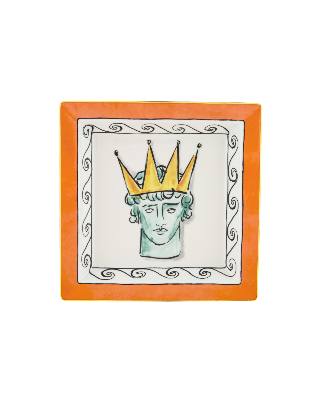Rock Orange Large Square Change Tray