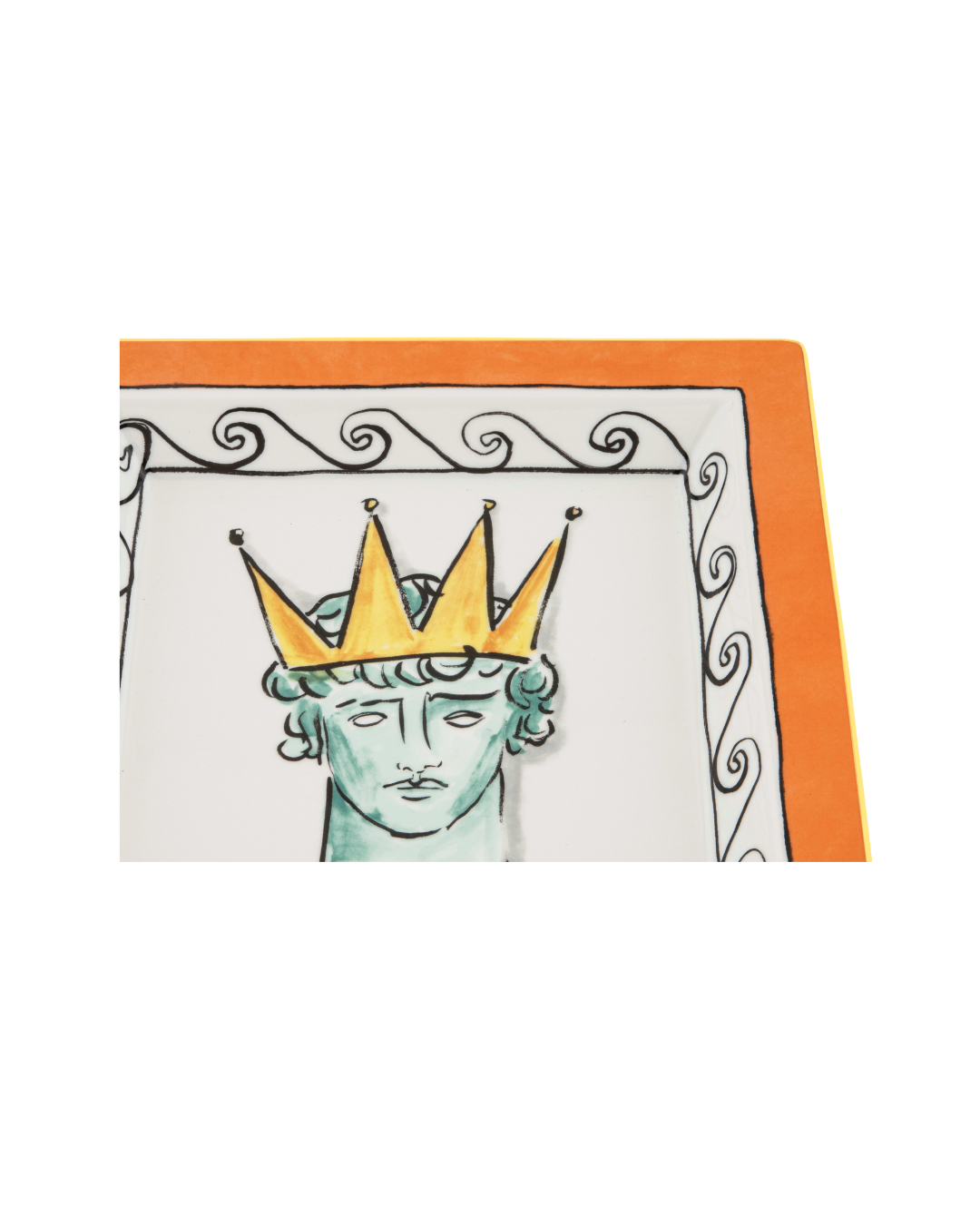 Rock Orange Large Square Change Tray