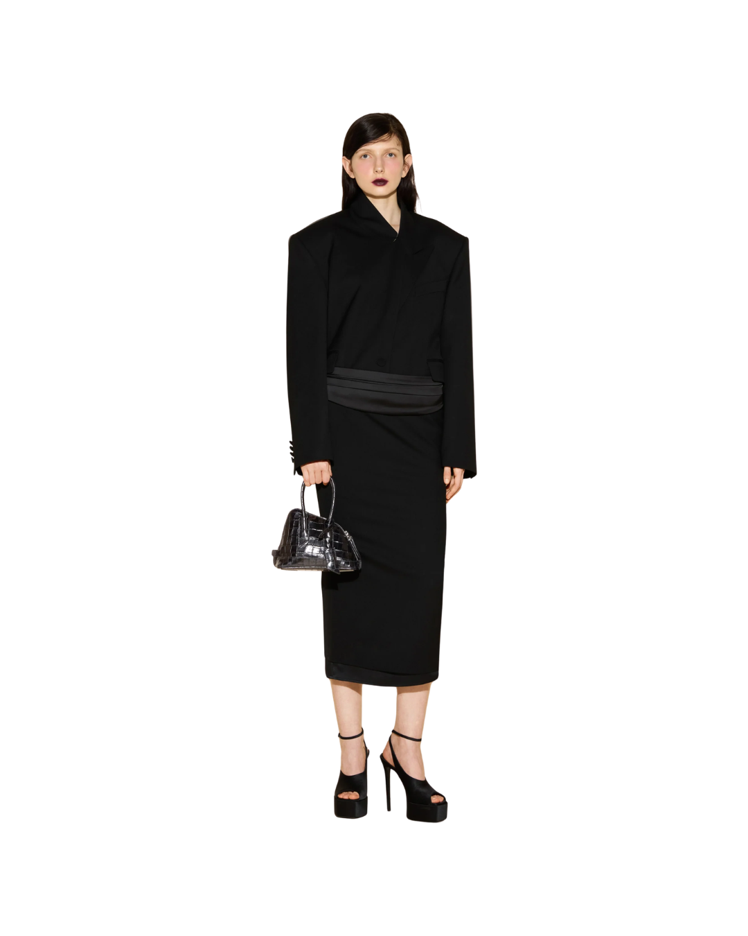 ‘‘La Sant Ambroeus Mini‘‘ Black Top Handle