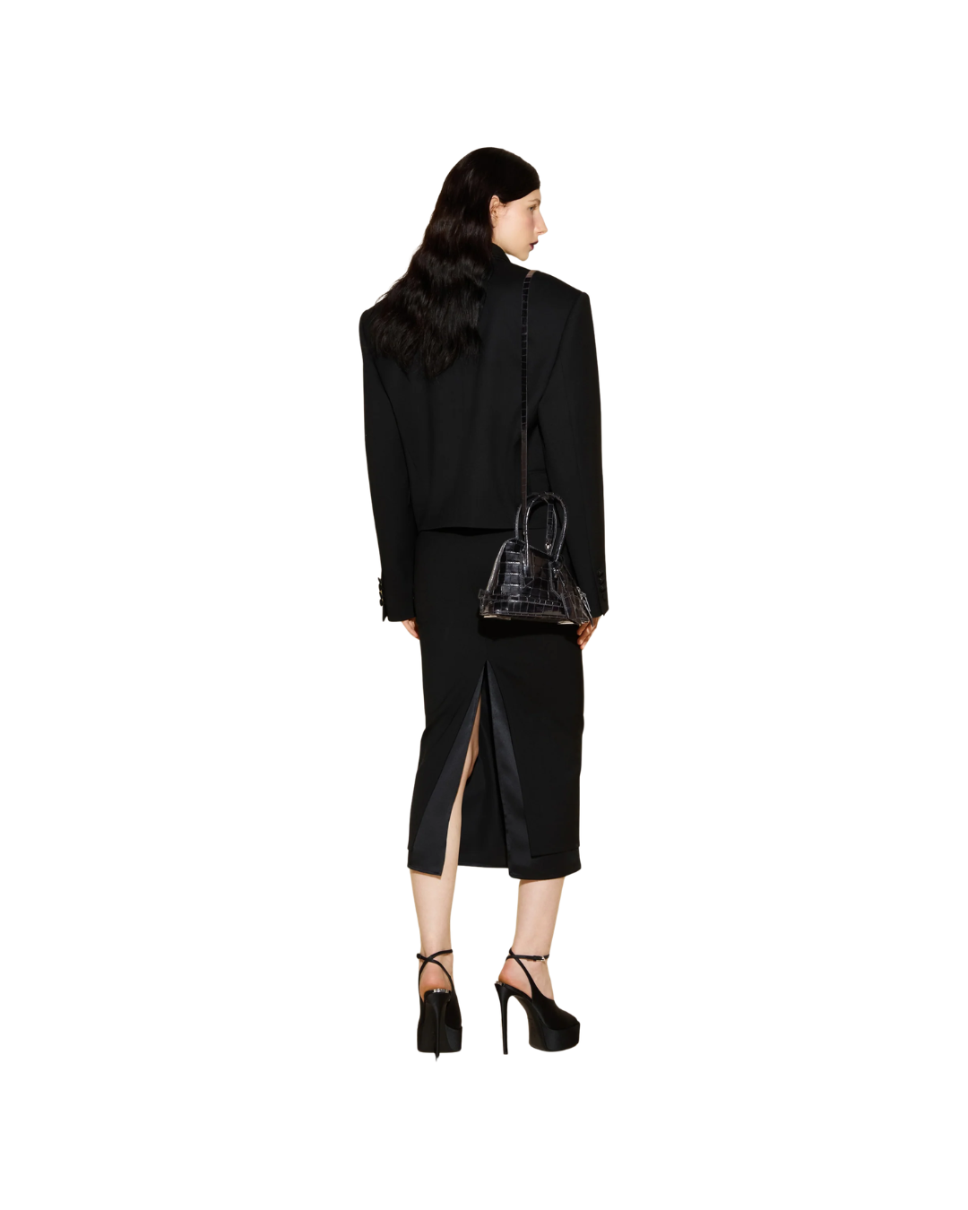 ‘‘La Sant Ambroeus Mini‘‘ Black Top Handle