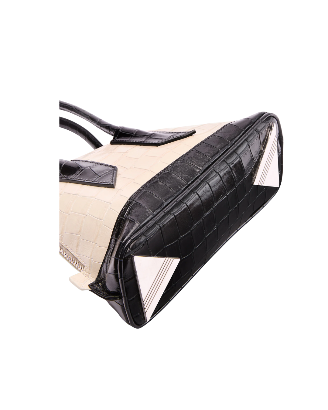 ‘‘La Sant Ambroeus Mini‘‘ Beige And Black Top Handle