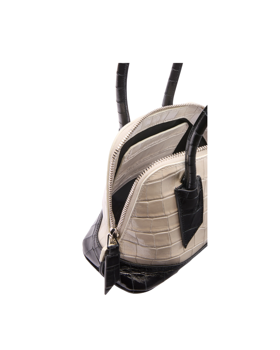‘‘La Sant Ambroeus Mini‘‘ Beige And Black Top Handle