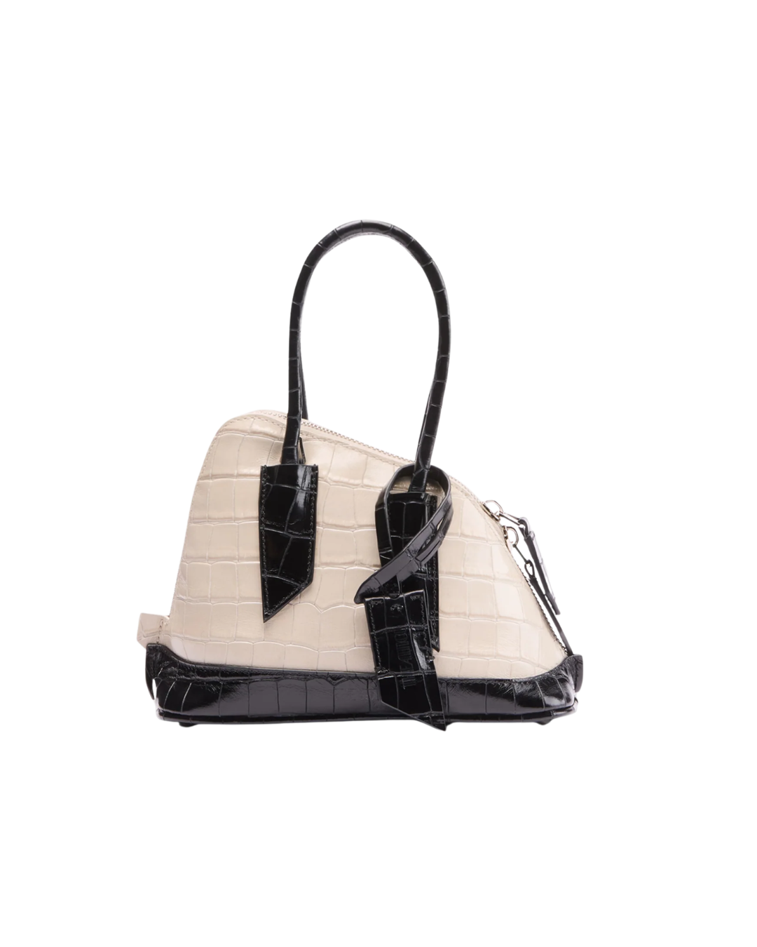 ‘‘La Sant Ambroeus Mini‘‘ Beige And Black Top Handle