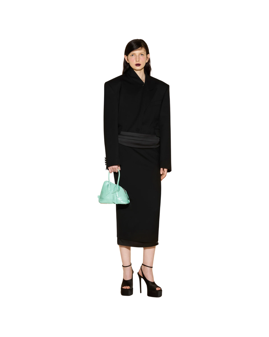 ‘‘La Sant Ambroeus Mini‘‘ Aquamarine Top Handle