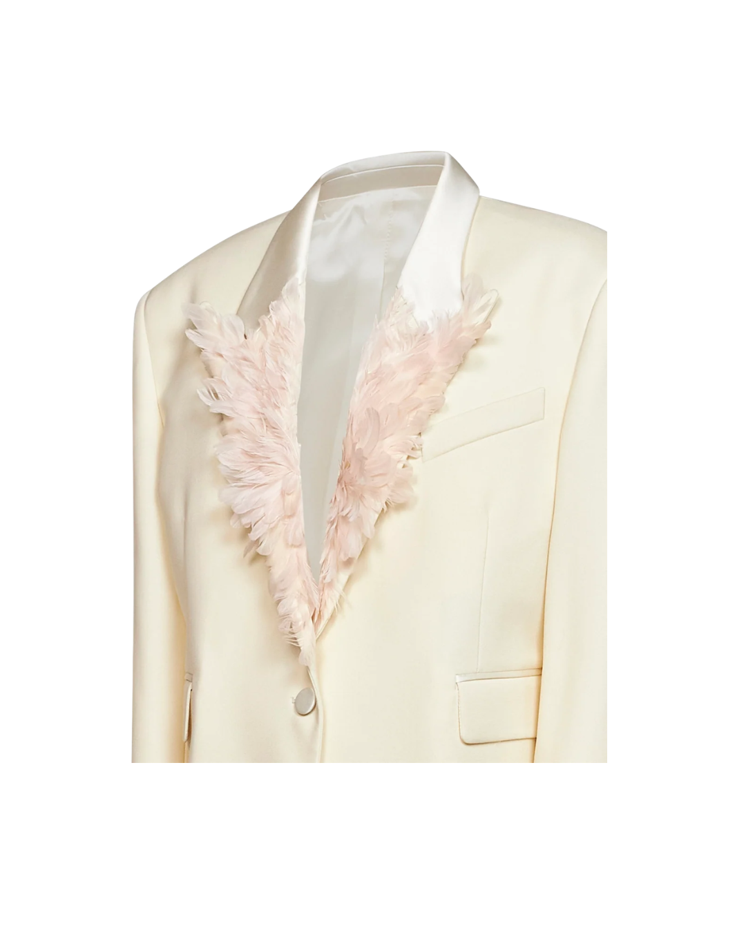 Milk Stretch Virgin Wool "Superattico10" Cropped Blazer