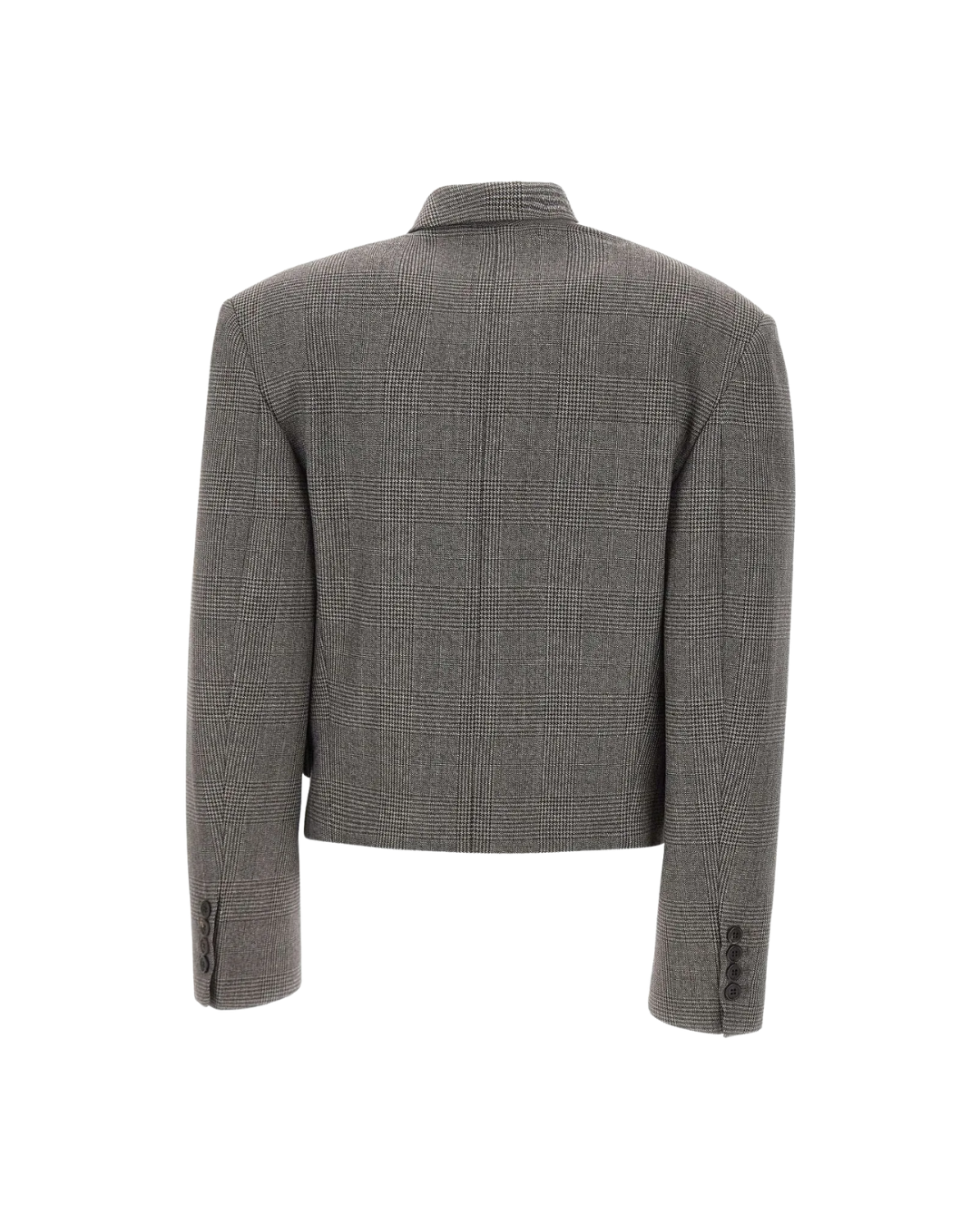 Sequined Prince Of Wales Cropped Blazer