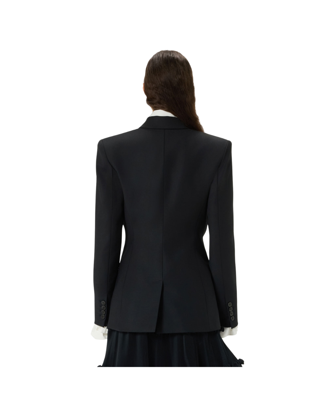Tailored Jacket With 3d Pleated Roses
