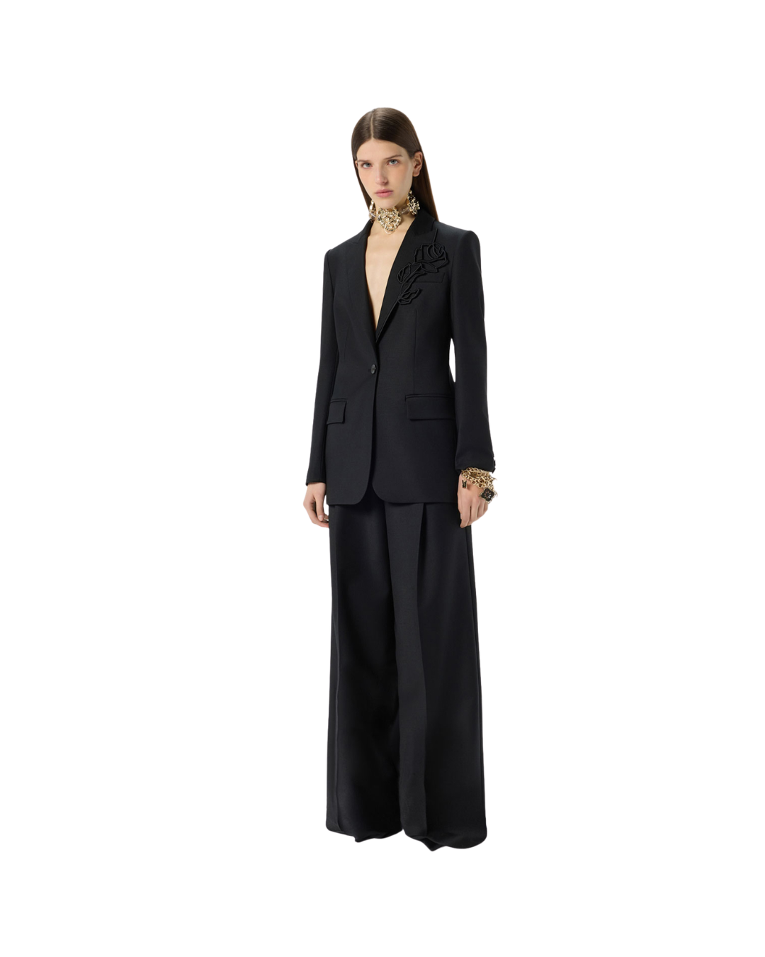 Palazzo Trousers With Pleats
