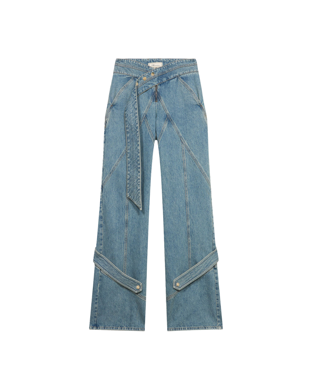 Baggy Trousers With Sash Belt And Details