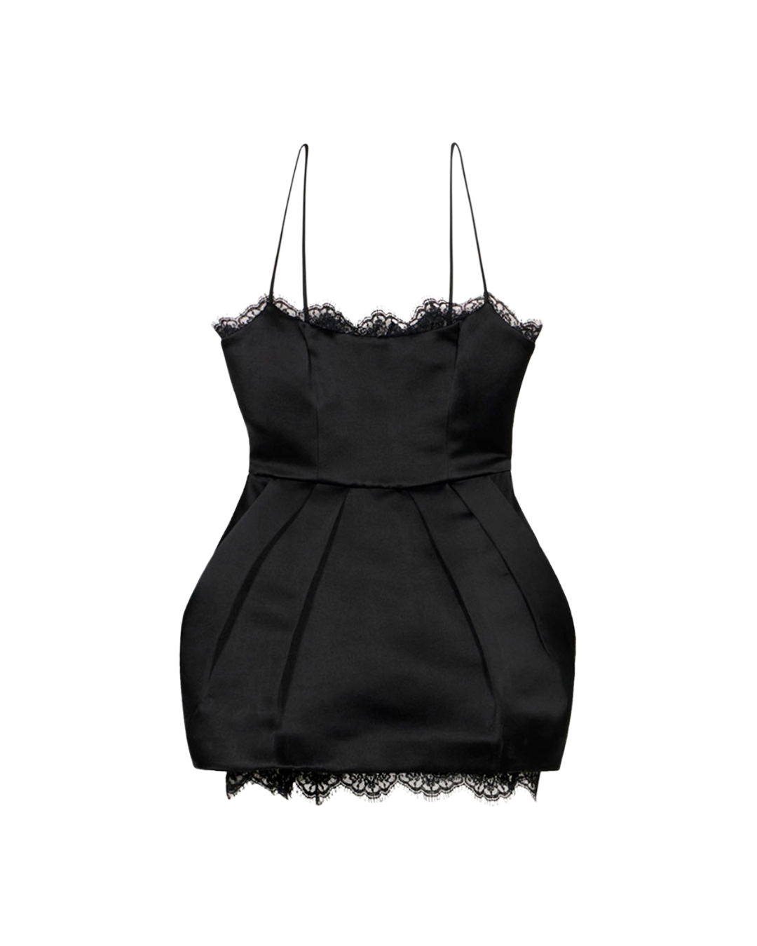 Satin And Lace Balloon Dress