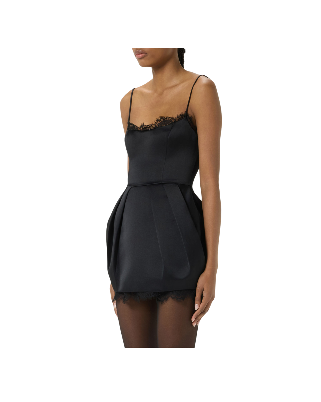 Satin And Lace Balloon Dress