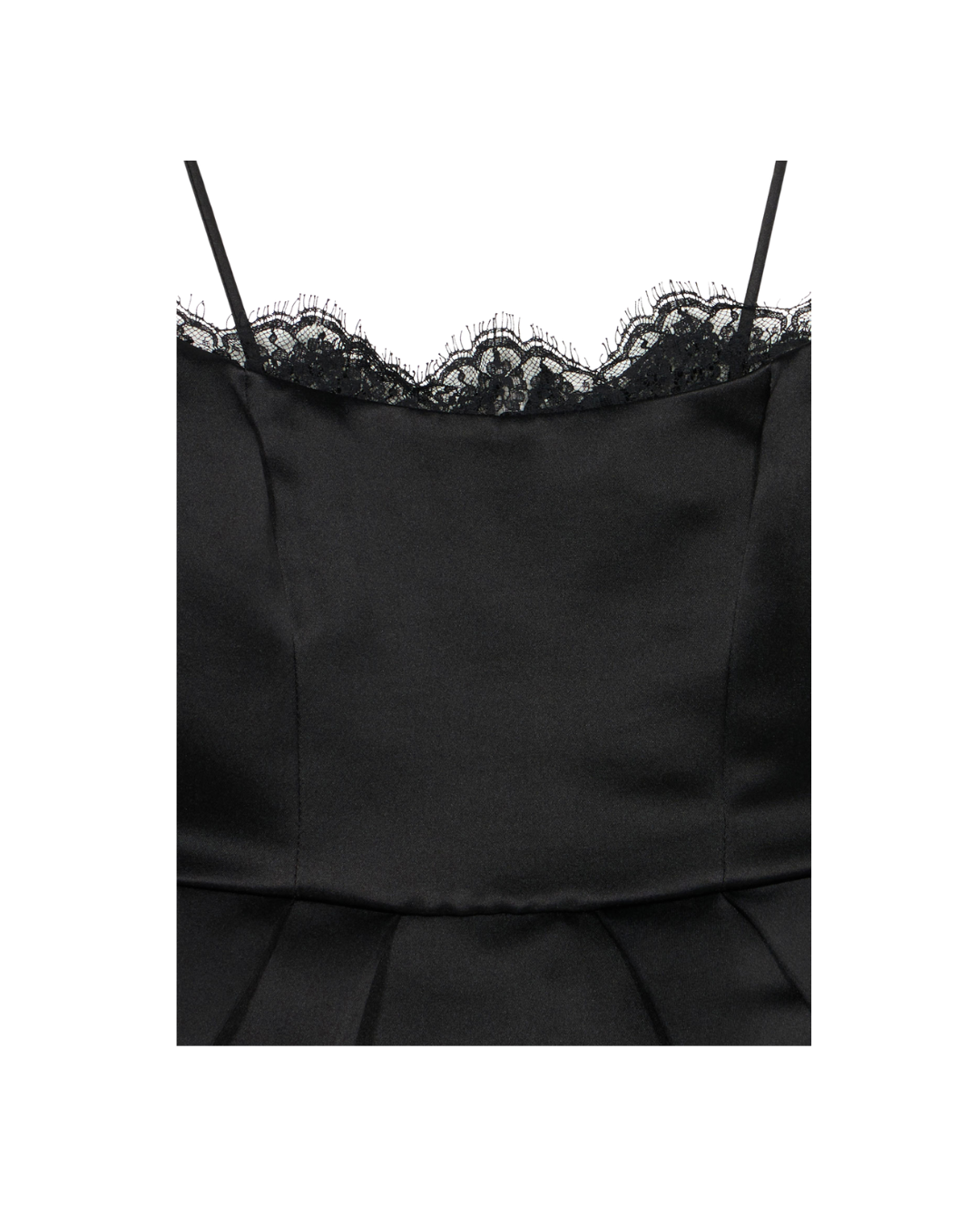 Satin And Lace Balloon Dress