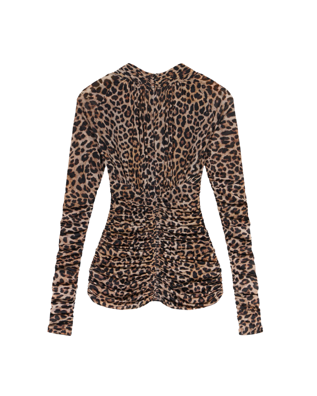Printed Jersey Blouse With Brooch