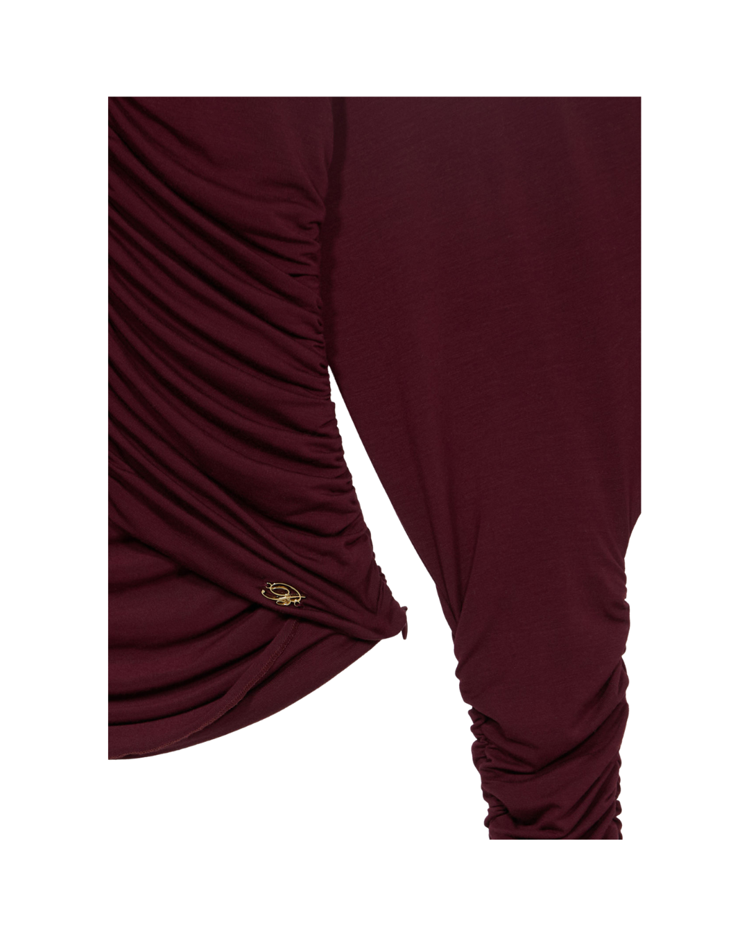 Jersey Blouse With Gathering And Stole