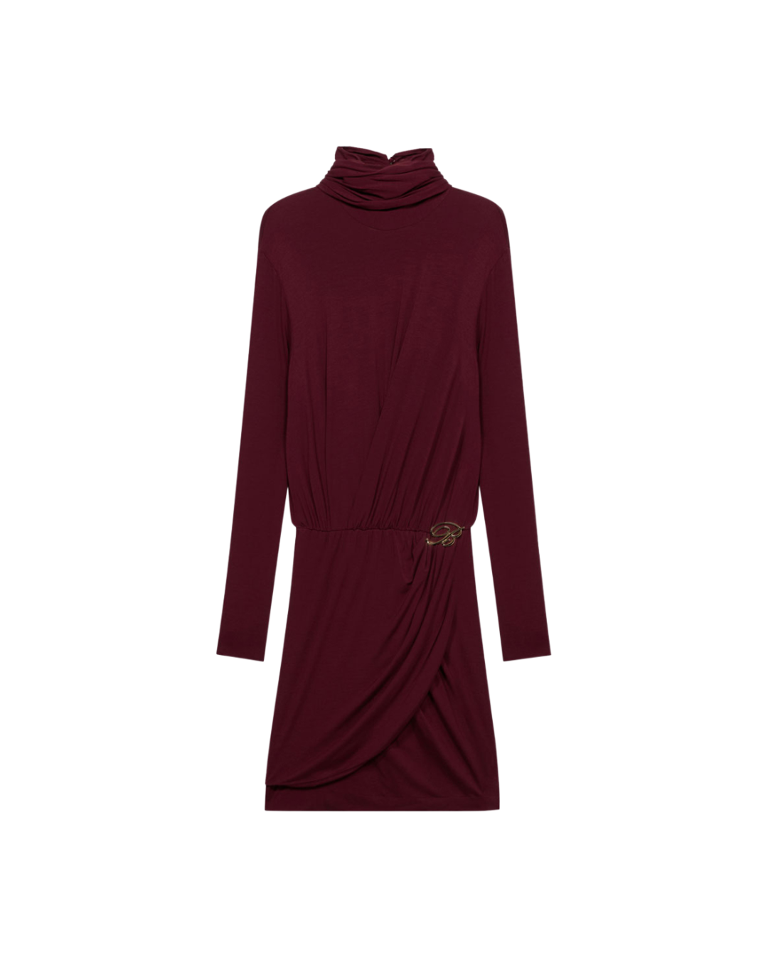 Short Jersey Dress With Draping And Stole