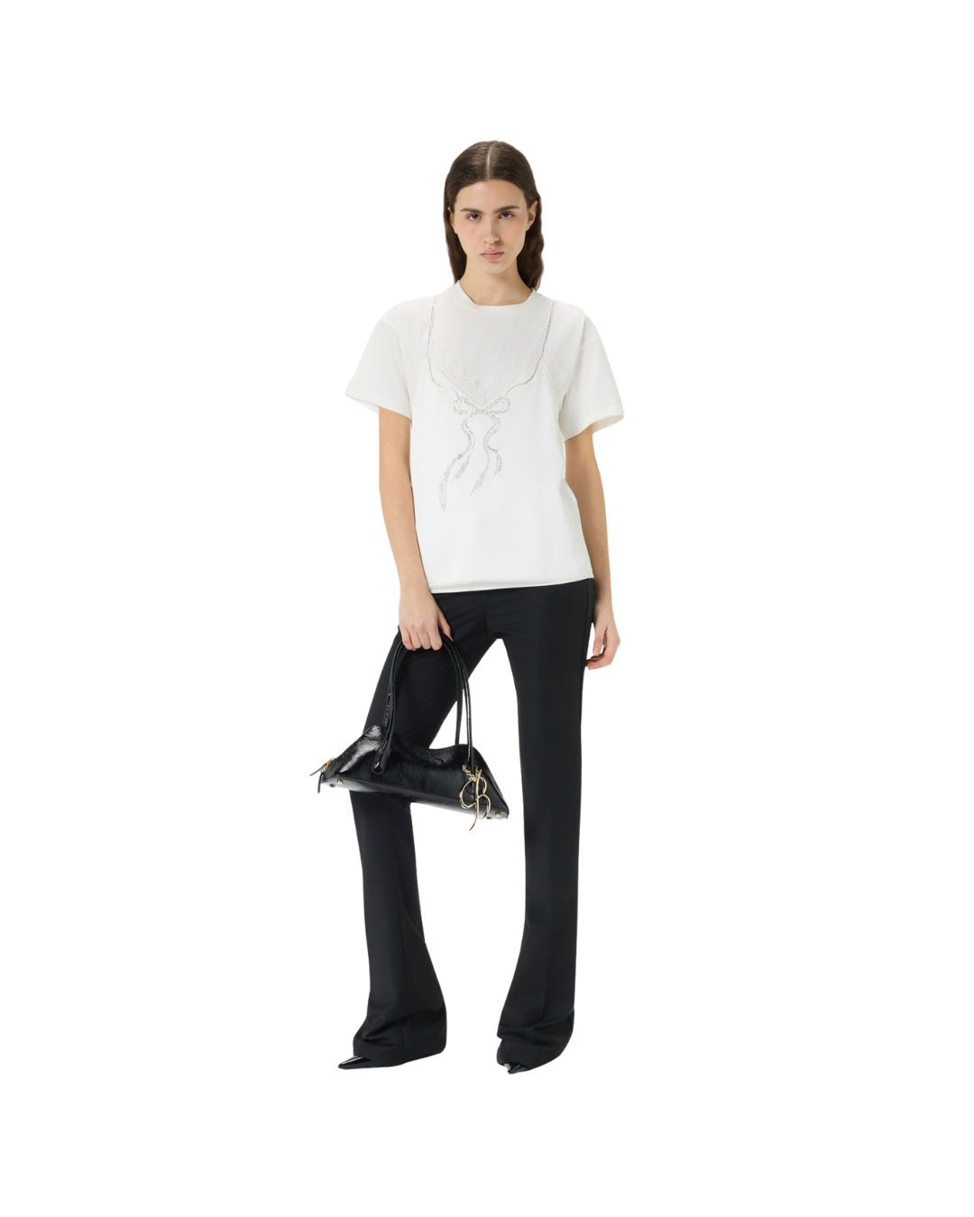 Jersey T-shirt With Top-effect Appliqué
