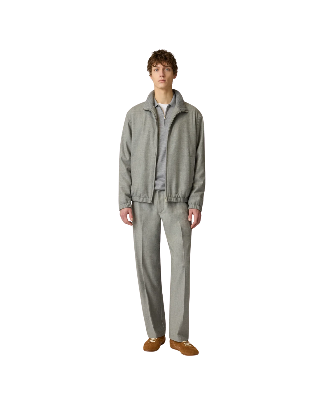 Padded Jacket In Stretch Wool