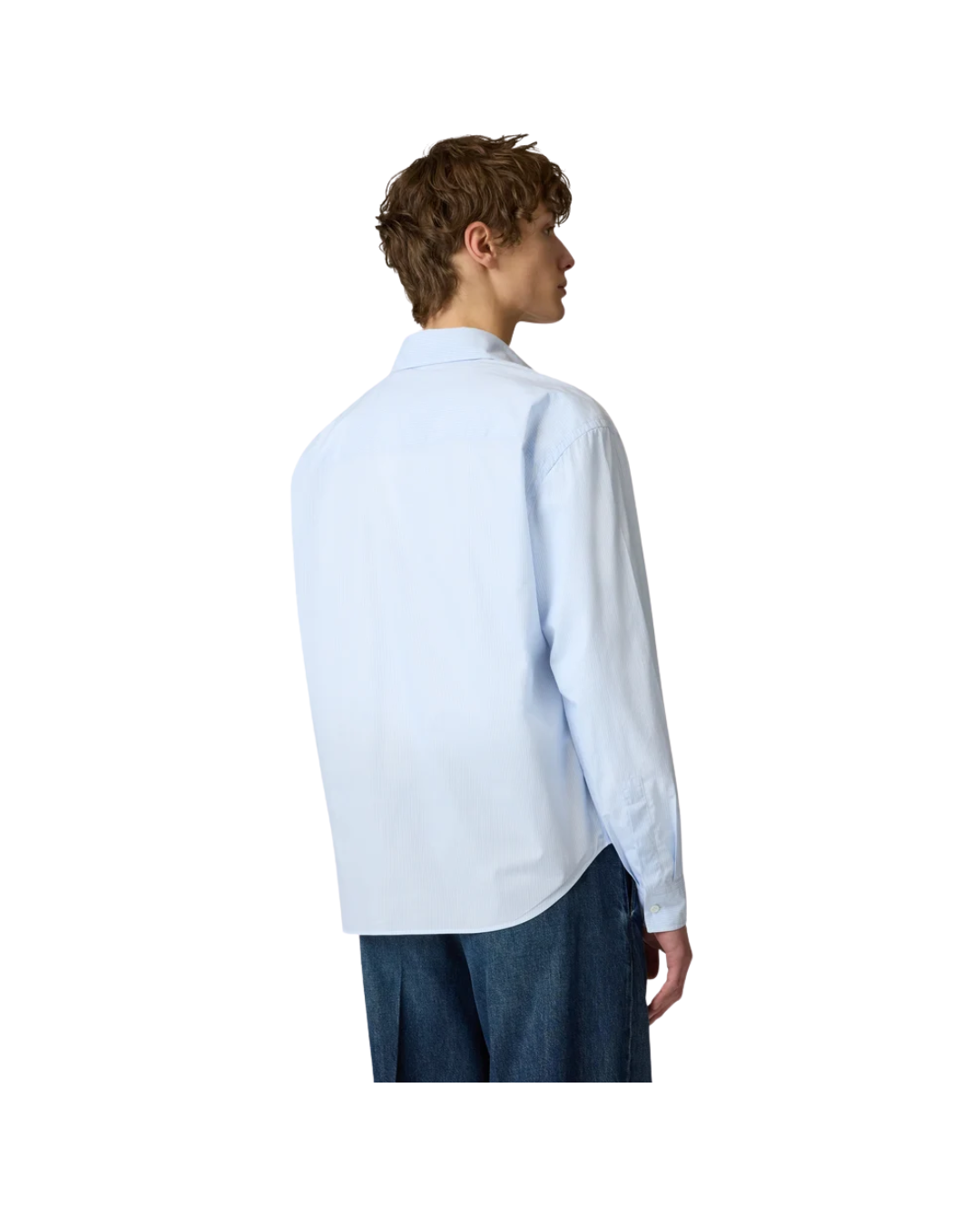 Cotton Poplin Shirt With Striped Pattern