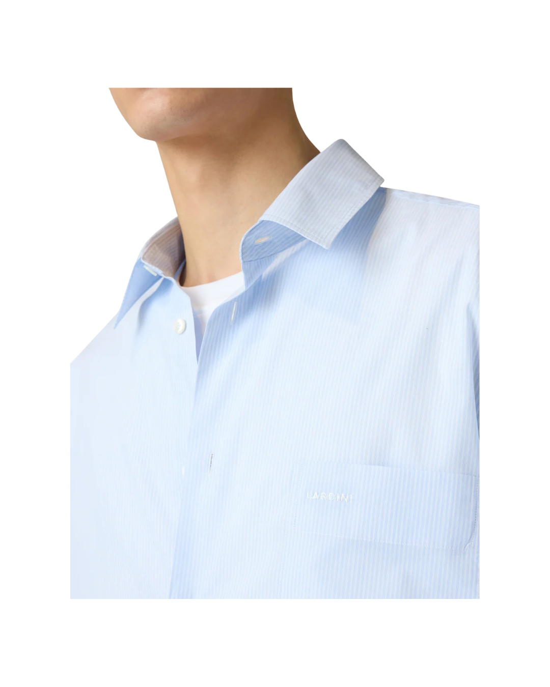 Cotton Poplin Shirt With Striped Pattern
