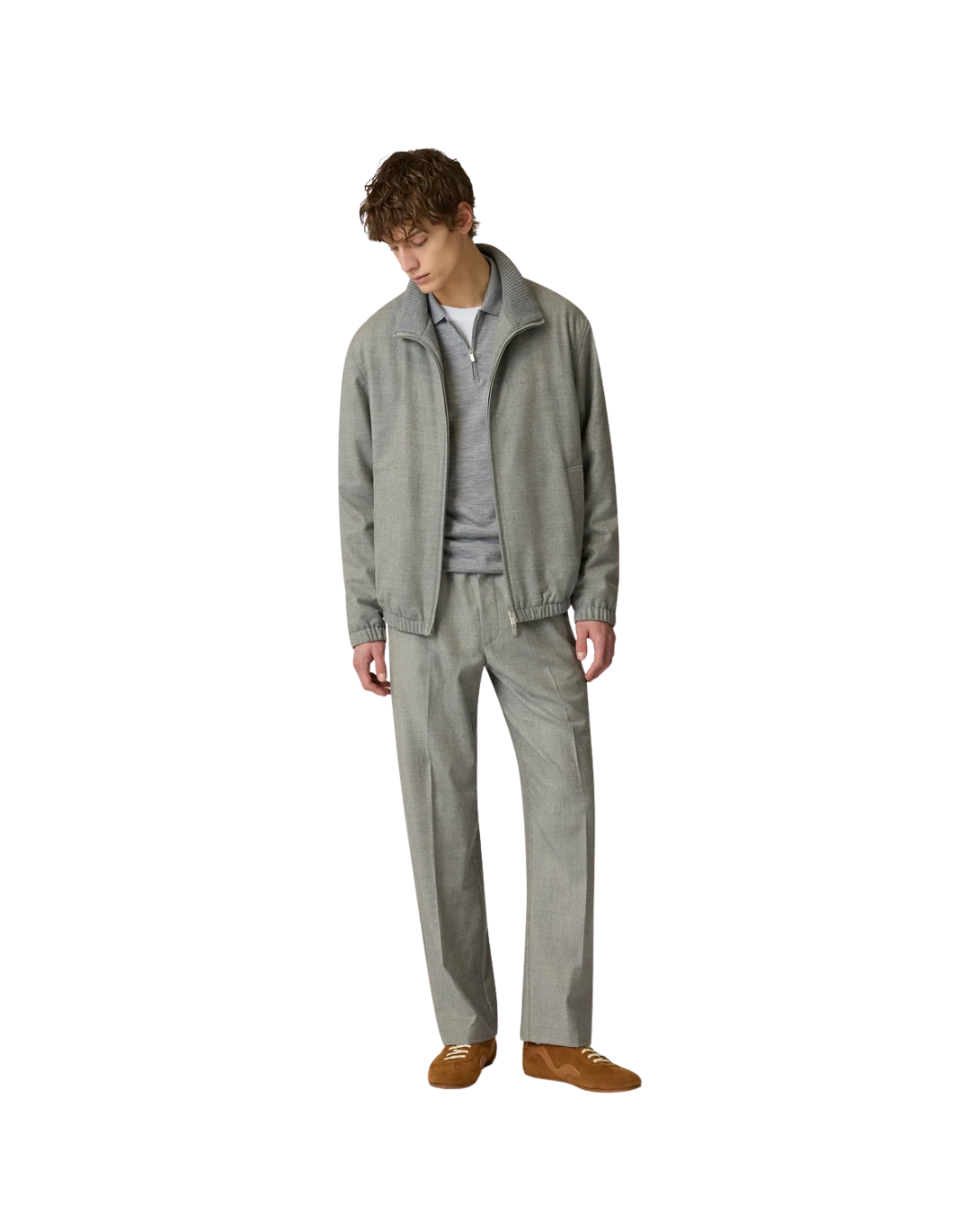 Zip Polo In Wool, Silk And Cashmere
