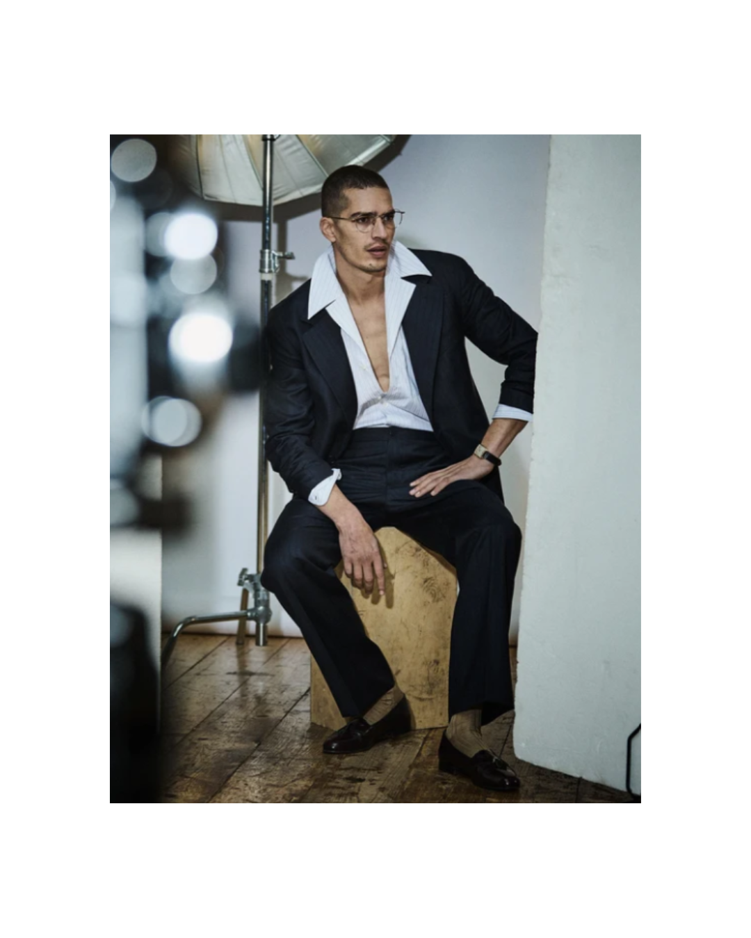 Felice Trousers in Wool Stripes