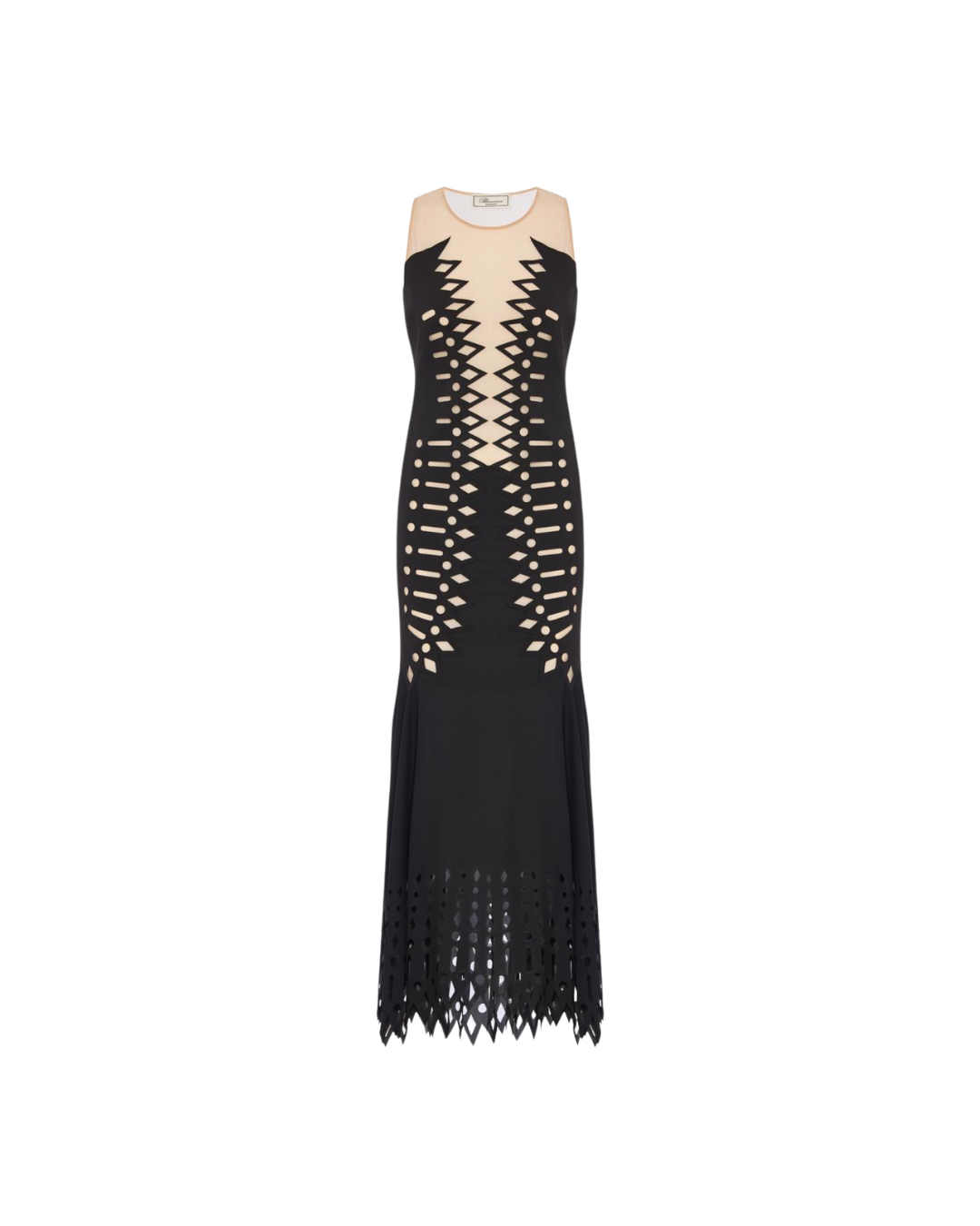 Embroidered Scuba Maxi Dress