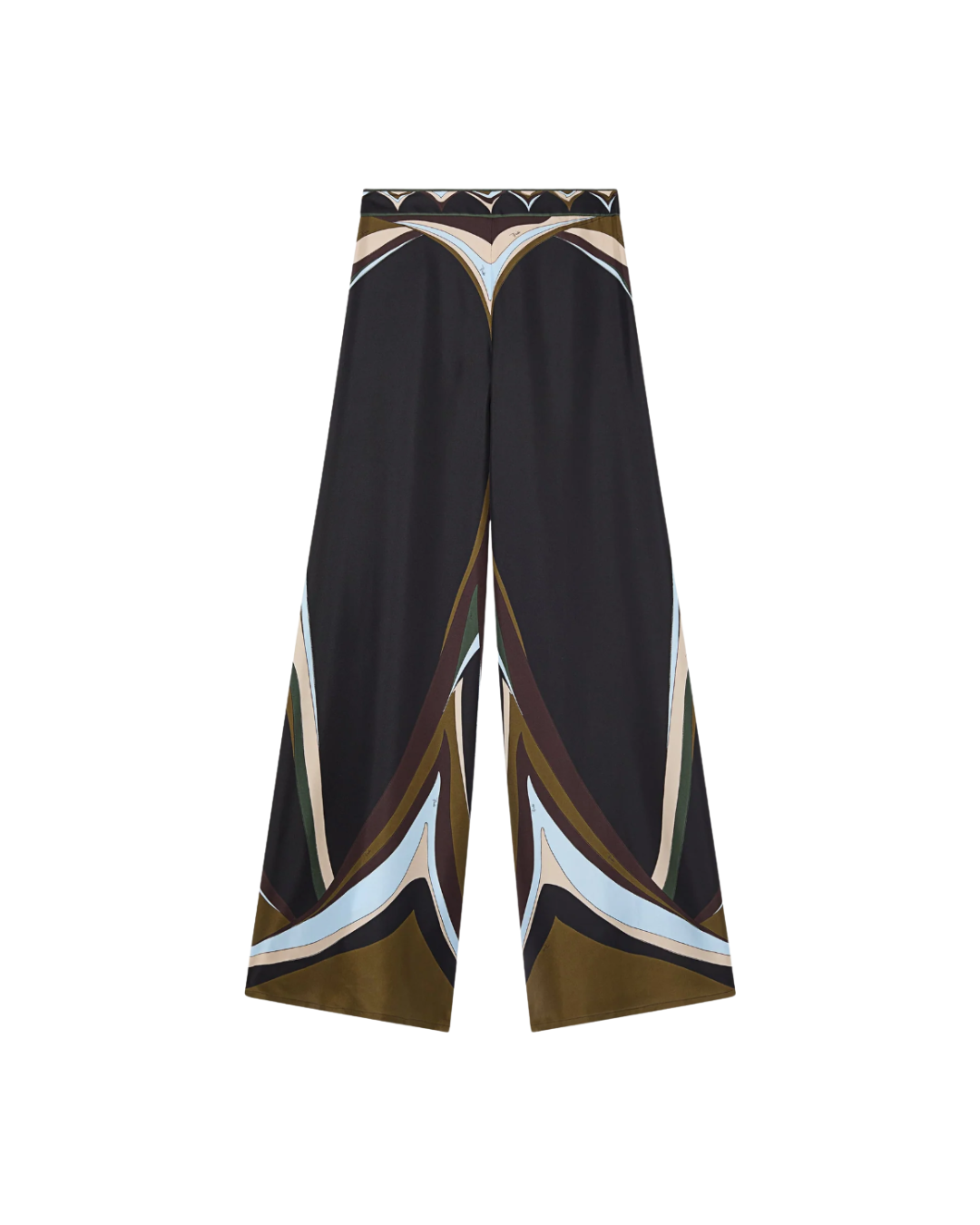 Fari Print Silk Palazzo Pants