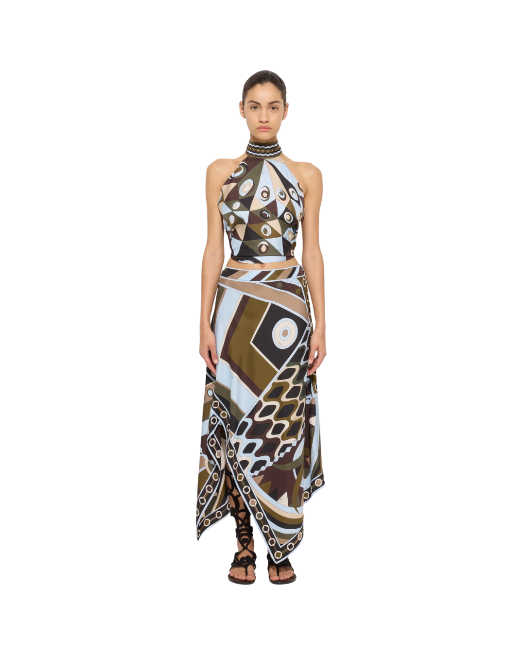 Vivara Print Silk Scarf Skirt