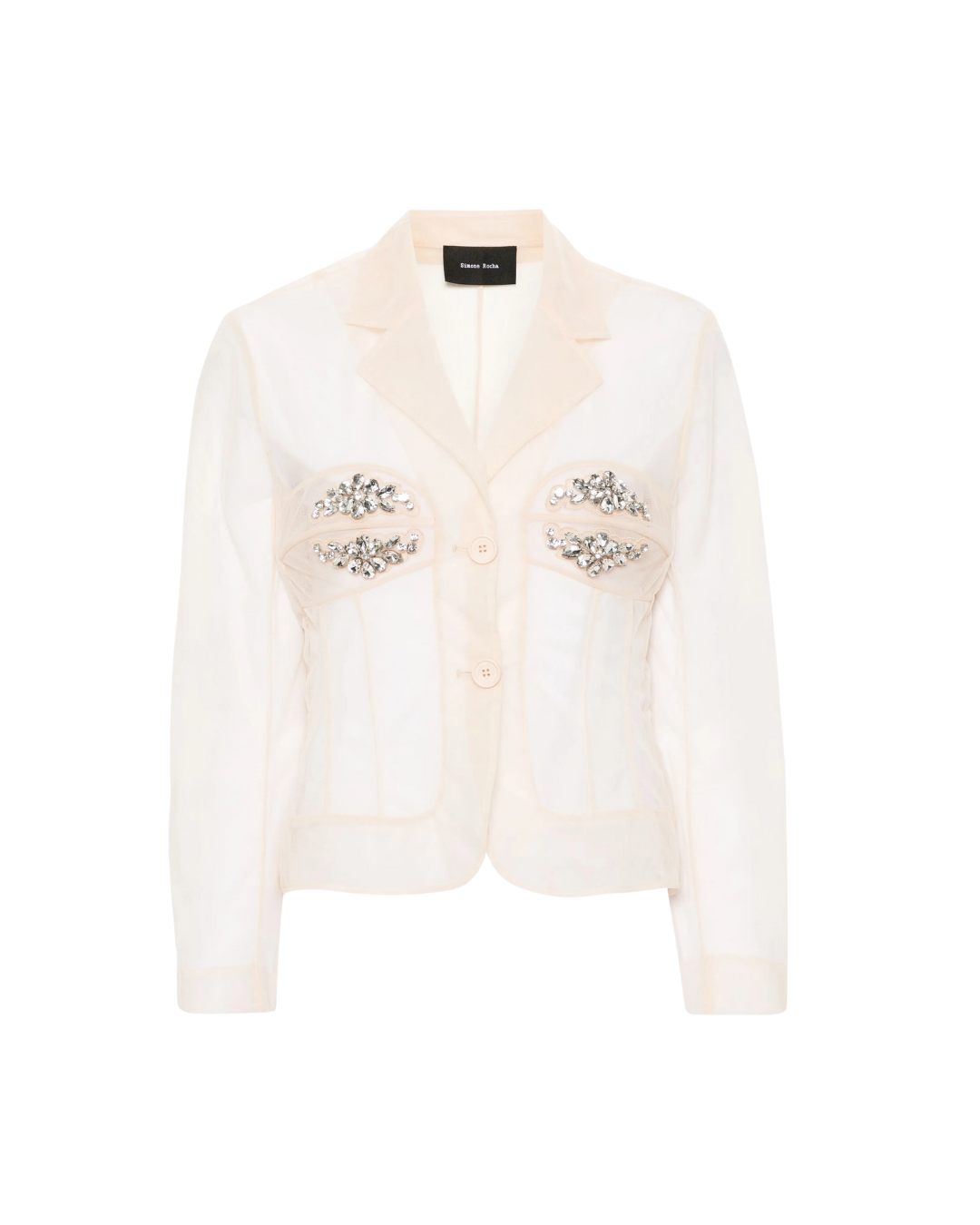 Fitted Bust Detail Jacket W/ Emb