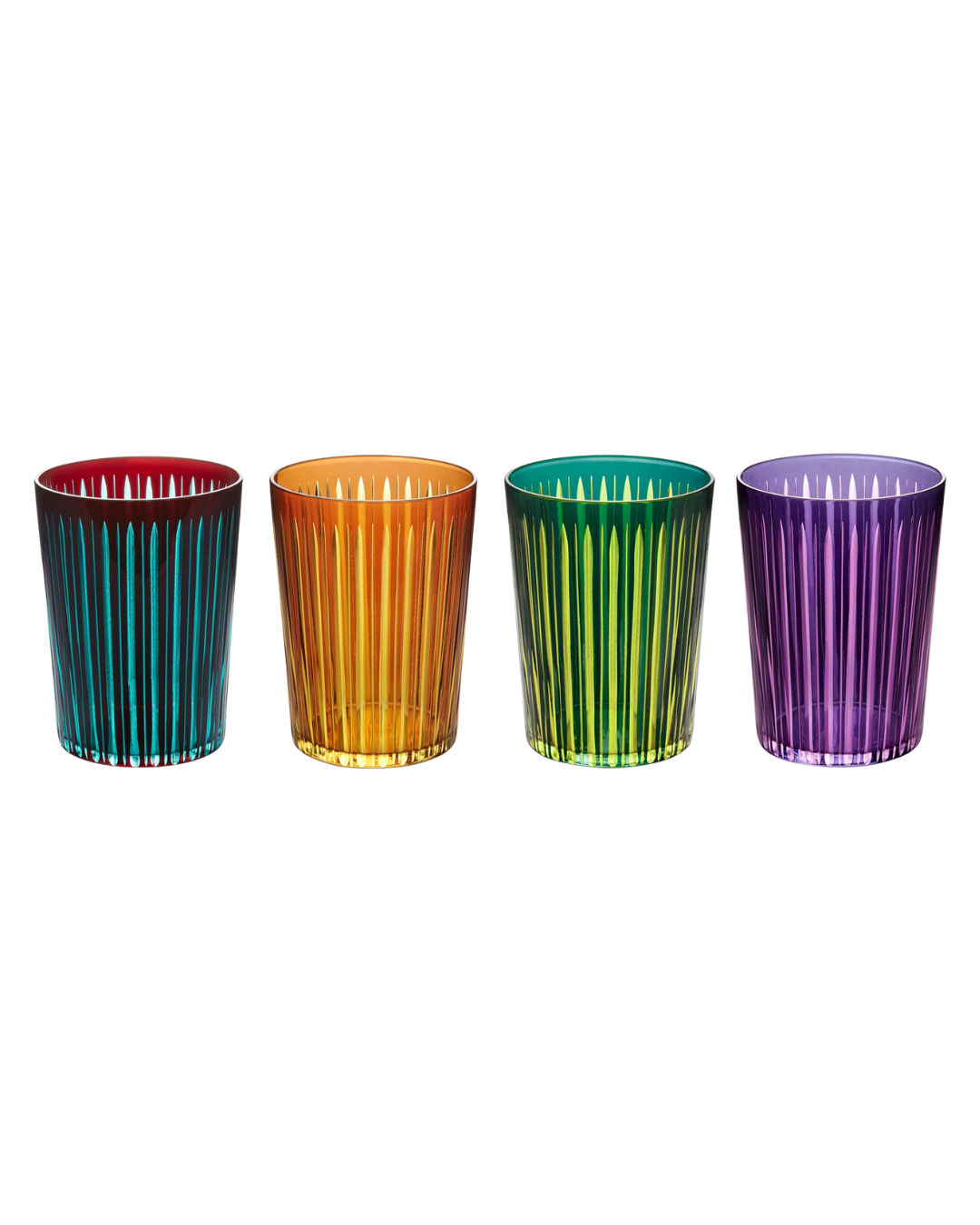 Prism Highball Glasses- Assorted (Set of 4)