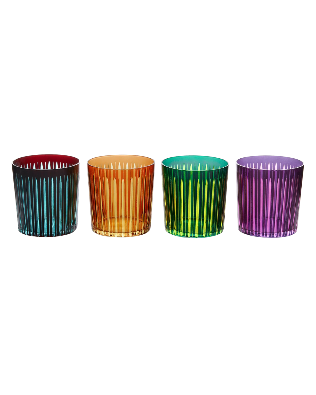 Prism Double Old Fashioned Glasses - Assorted (Set of 4)