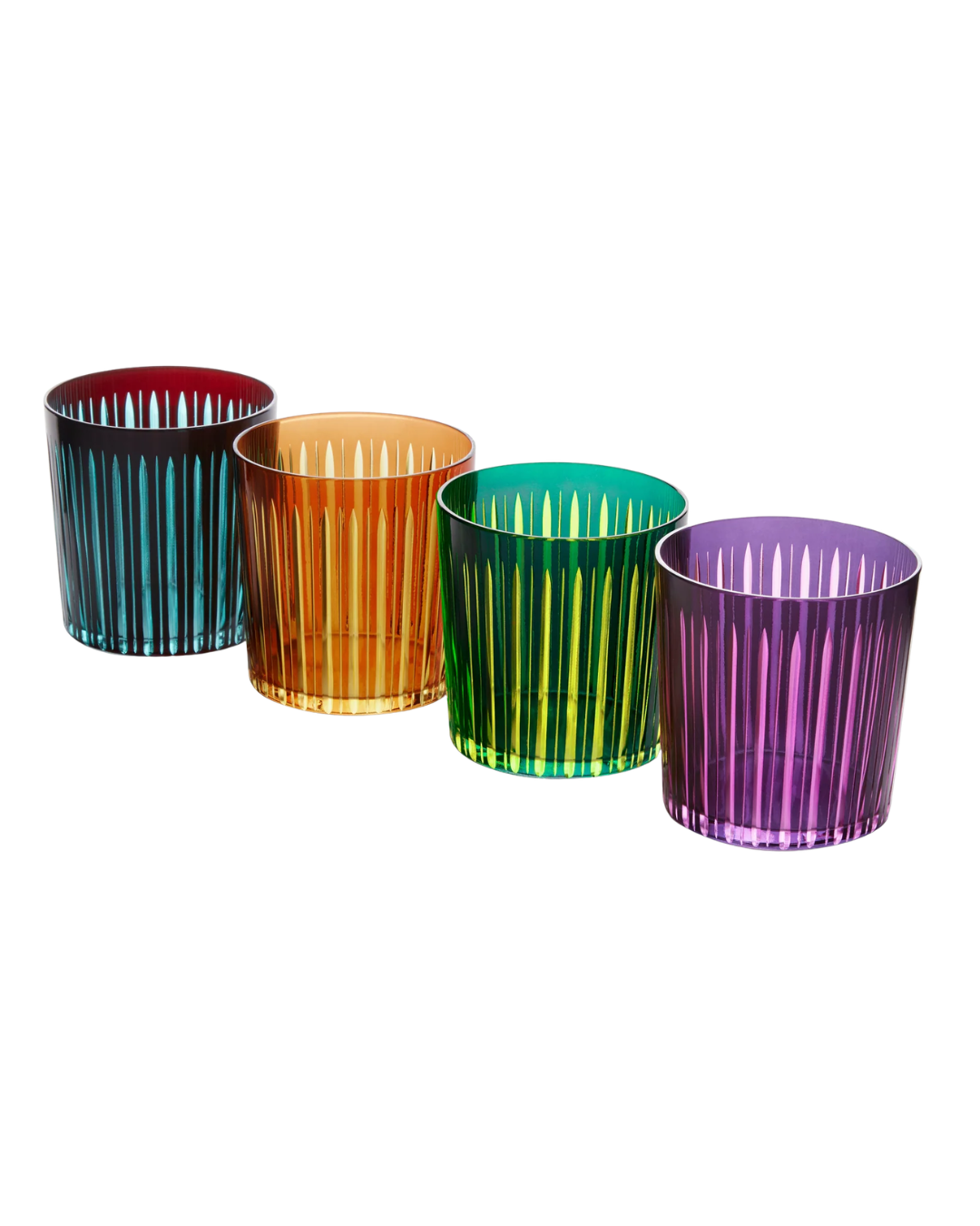 Prism Double Old Fashioned Glasses - Assorted (Set of 4)