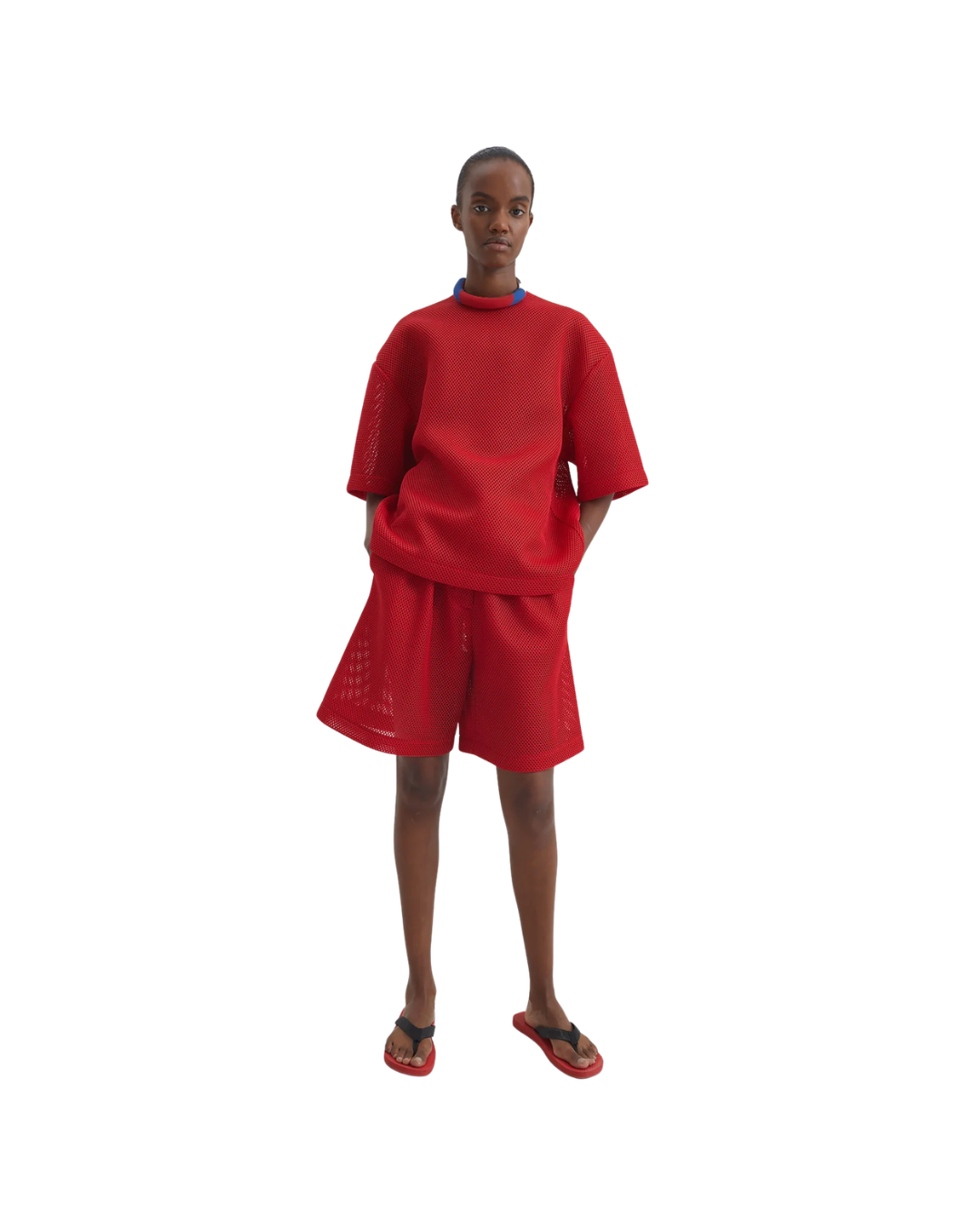 Marfa Mesh Pleated Bermuda Shorts