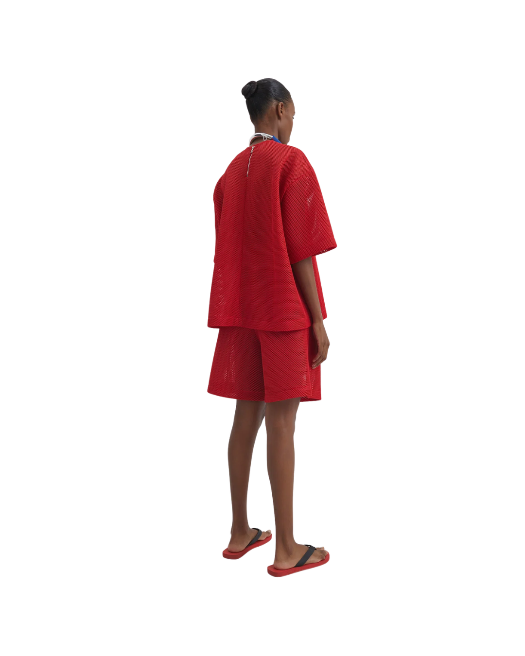 Marfa Mesh Pleated Bermuda Shorts